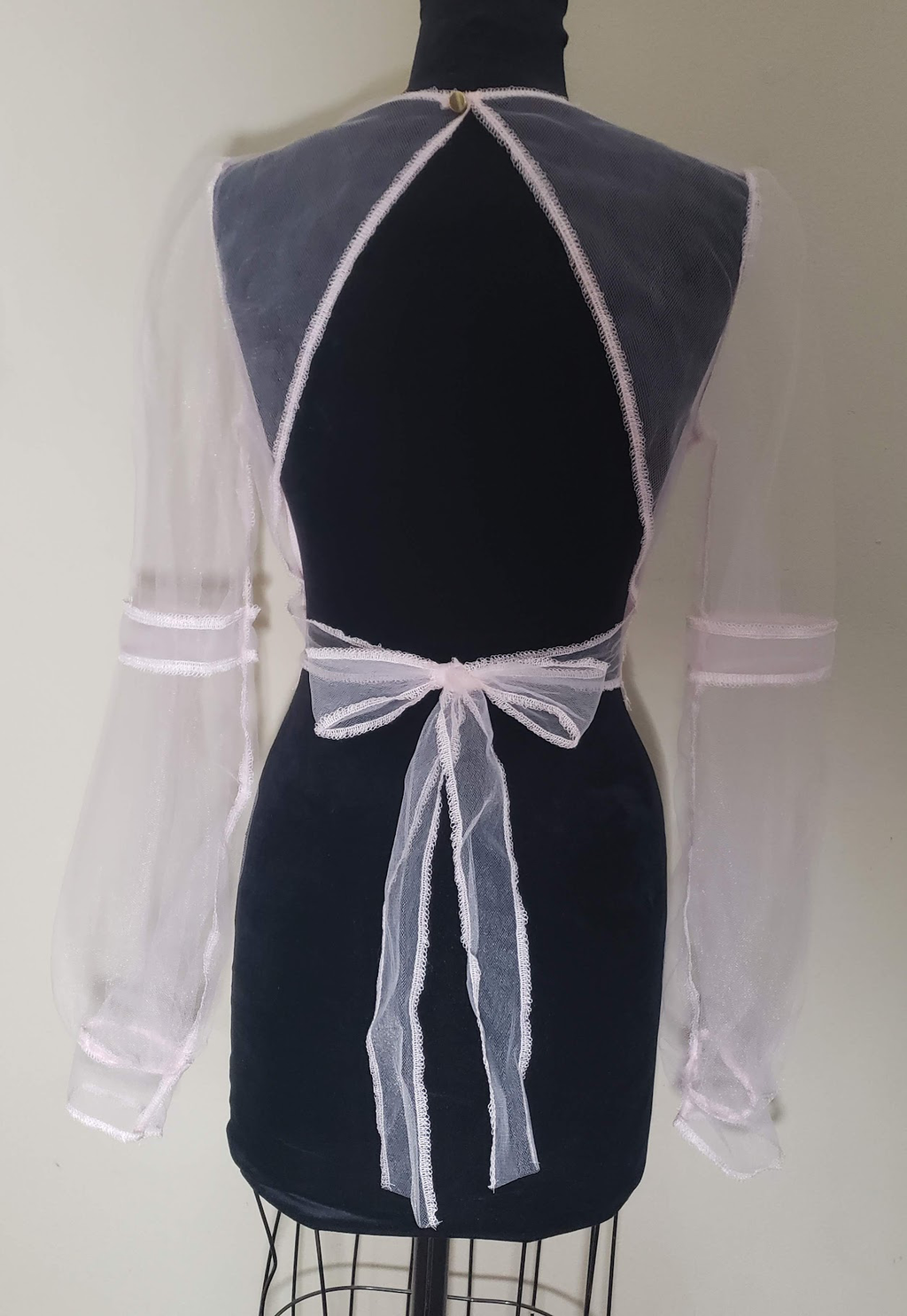 Tulle Open-Back Top