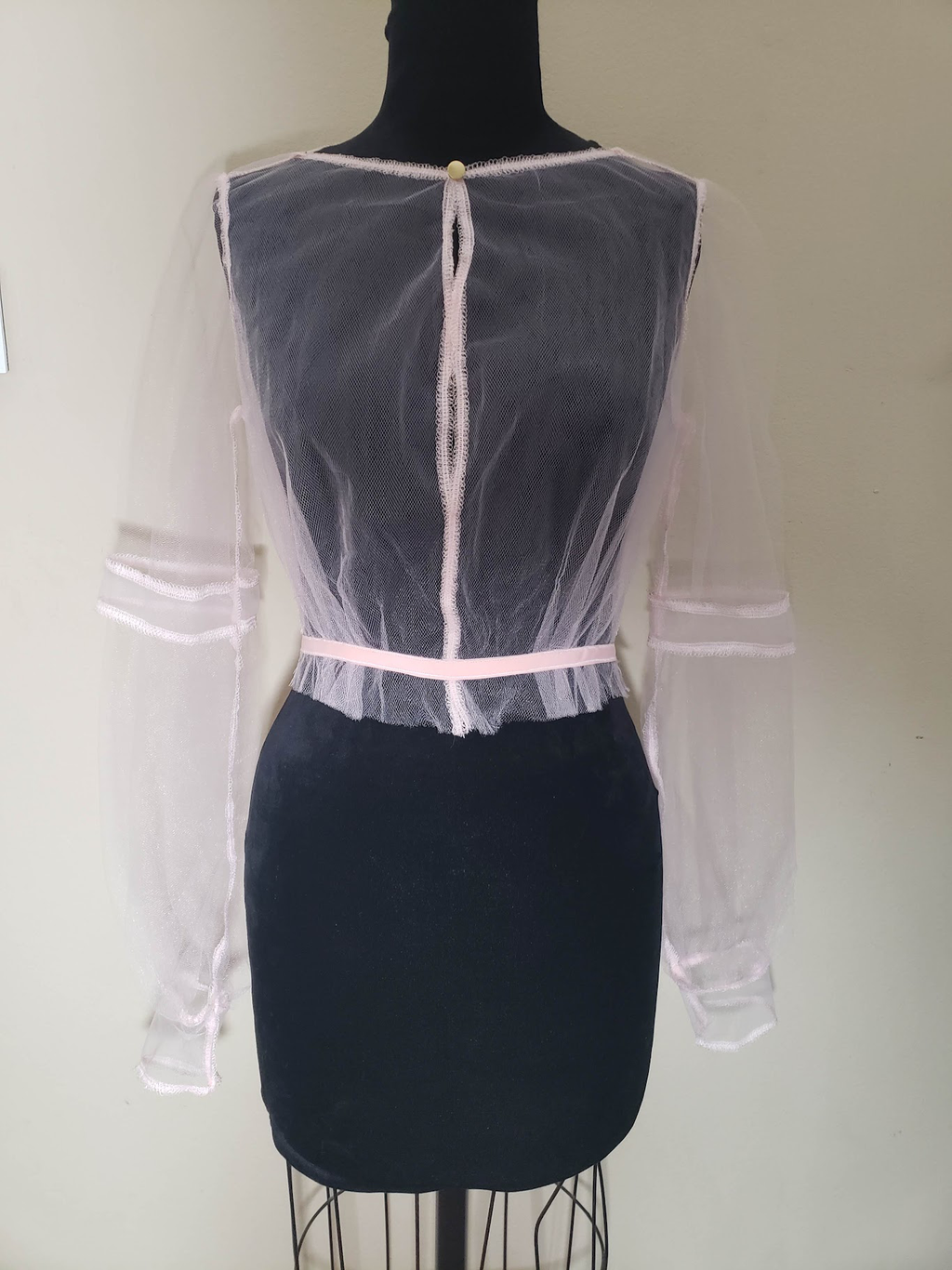 Tulle Open-Back Top