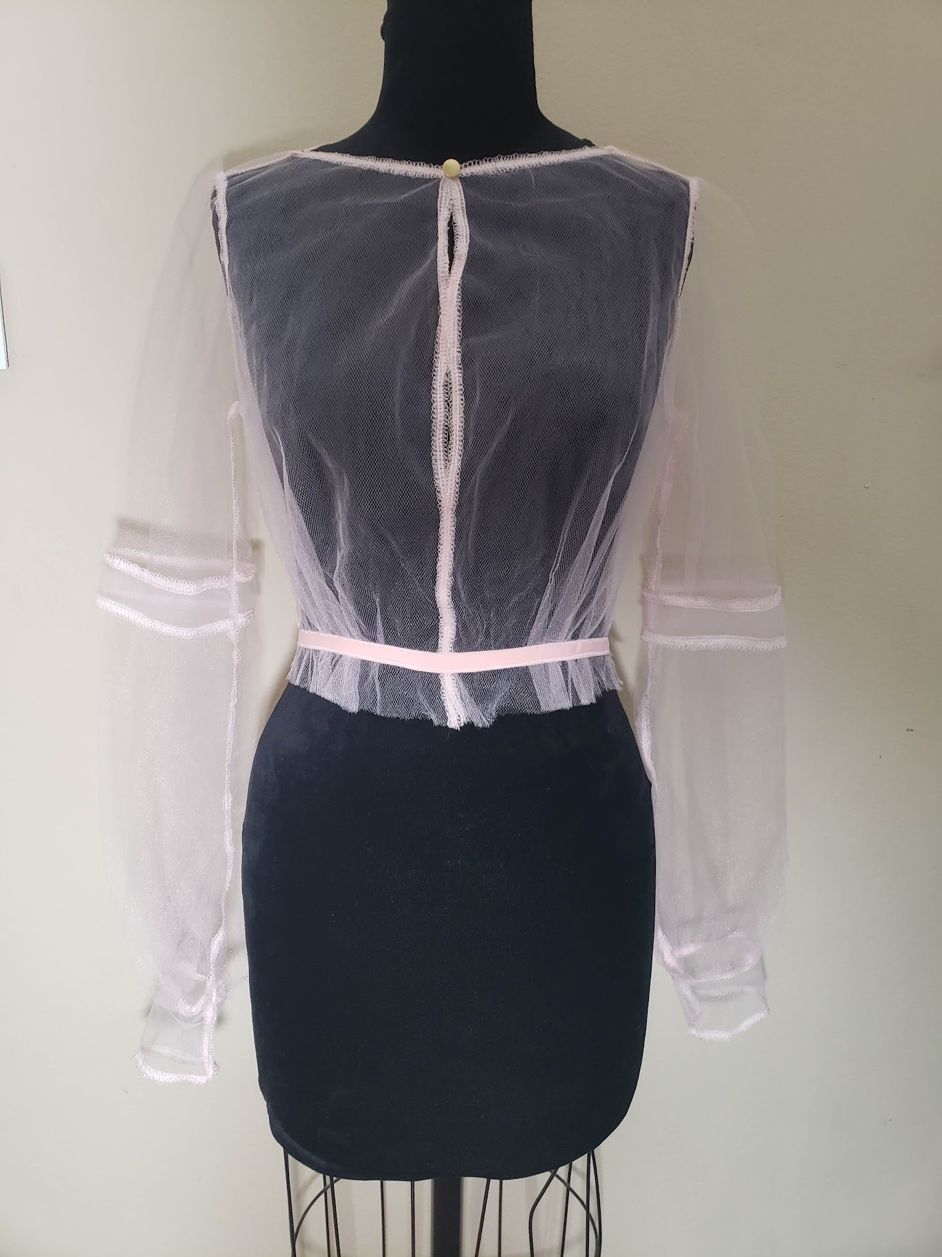 Tulle Open-Back Top